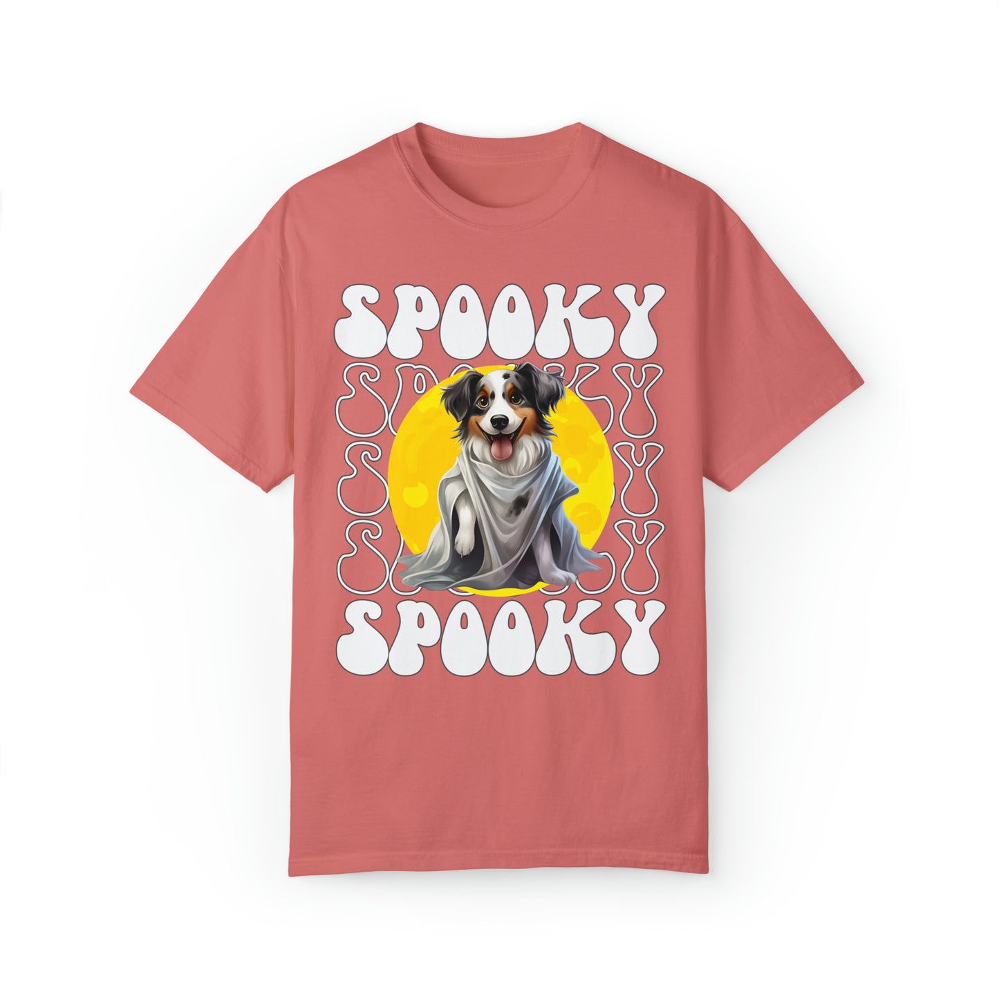 Australian Shepherd Halloween Shirt, Spooky Season Aussie Top For Women, Aussie Ghost Spooky Season t-shirt, Aussie Halloween Ghost