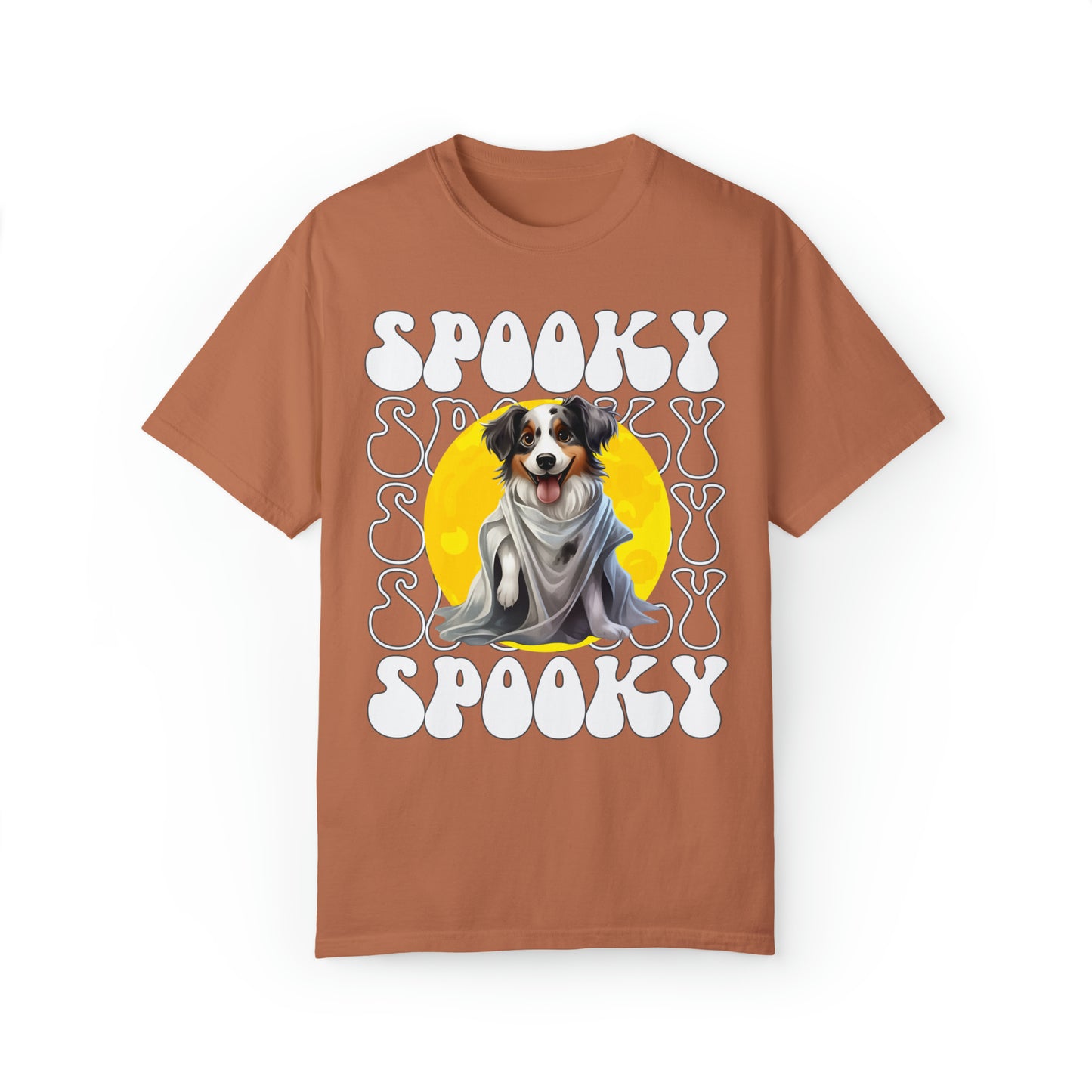 Australian Shepherd Halloween Shirt, Spooky Season Aussie Top For Women, Aussie Ghost Spooky Season t-shirt, Aussie Halloween Ghost