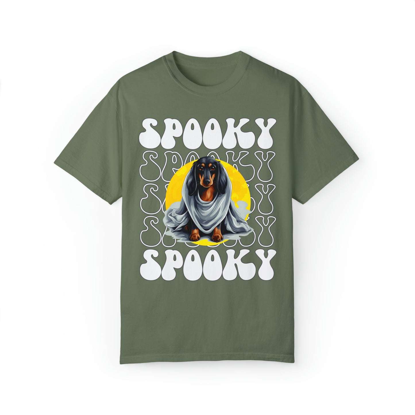 Dachshund Halloween Shirt, Spooky Season Doxie Top For Women, Dachshund Ghost Spooky Season t-shirt, Doxie Halloween Ghost