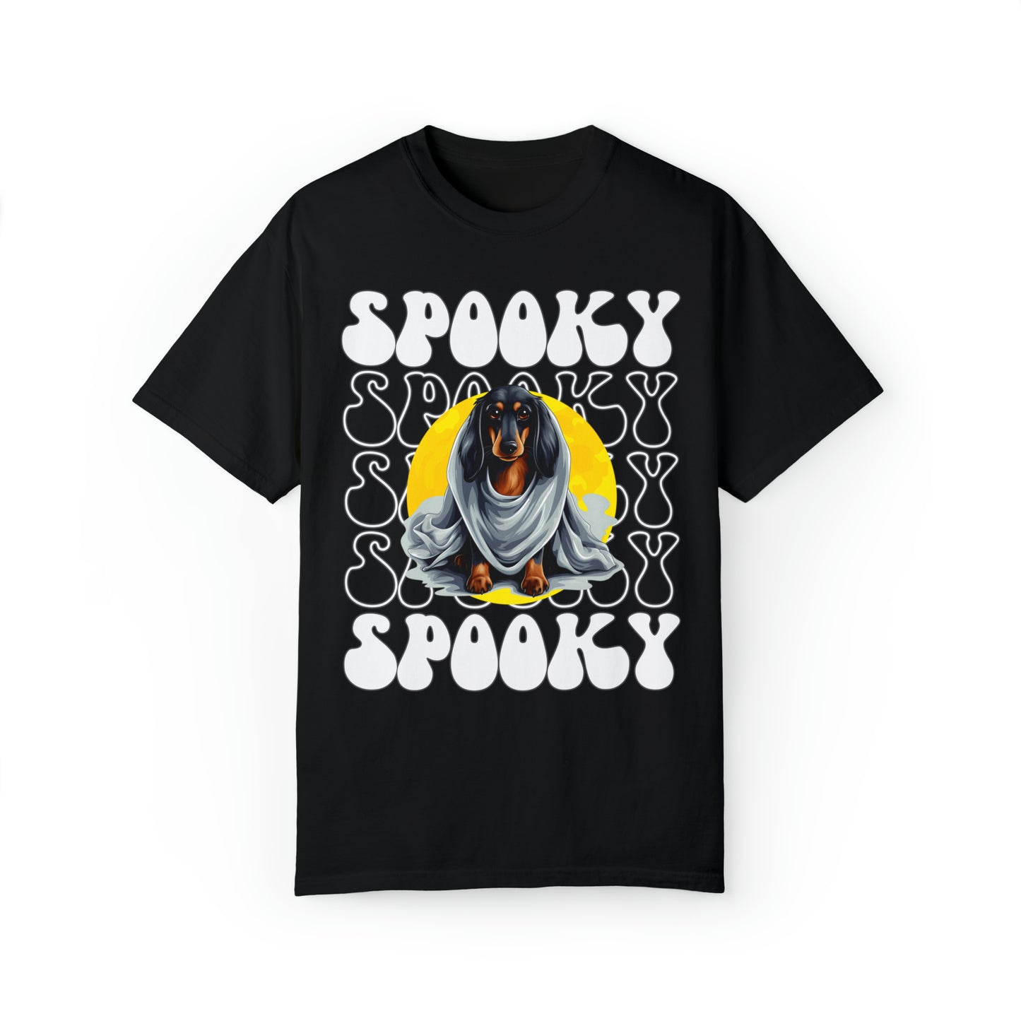 Dachshund Halloween Shirt, Spooky Season Doxie Top For Women, Dachshund Ghost Spooky Season t-shirt, Doxie Halloween Ghost