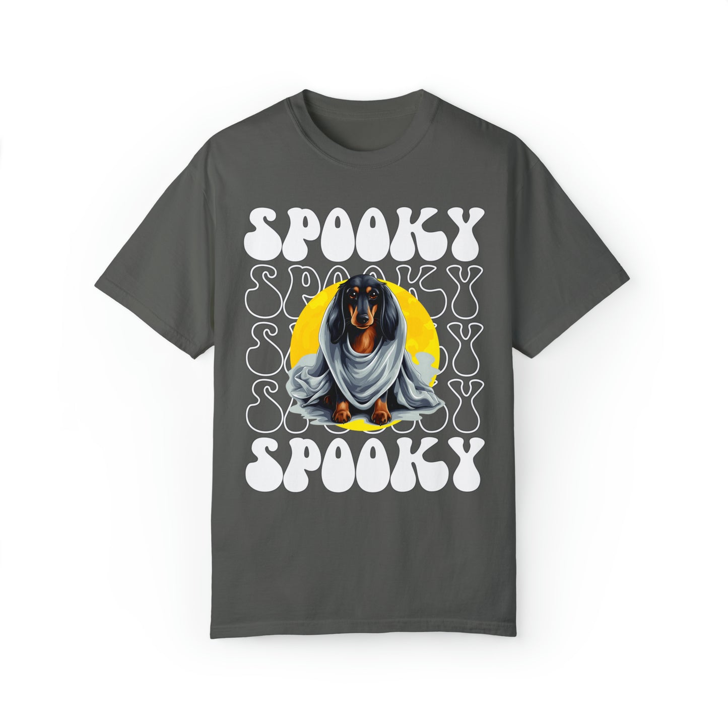 Dachshund Halloween Shirt, Spooky Season Doxie Top For Women, Dachshund Ghost Spooky Season t-shirt, Doxie Halloween Ghost