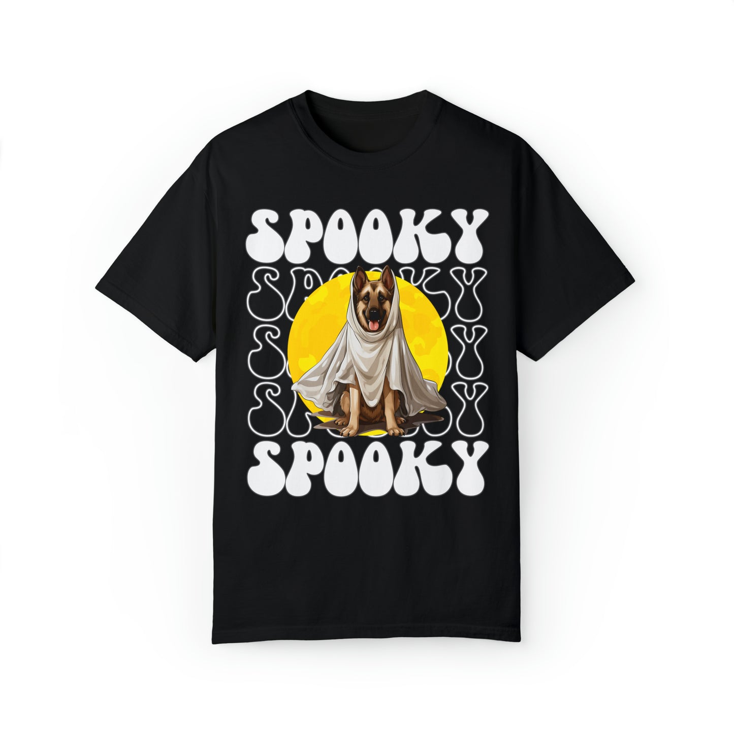 German Shepherd Halloween Shirt, Spooky Season German Shepherd Top For Women, Shepherd Ghost Spooky Season t-shirt, Shepherd Lover Halloween