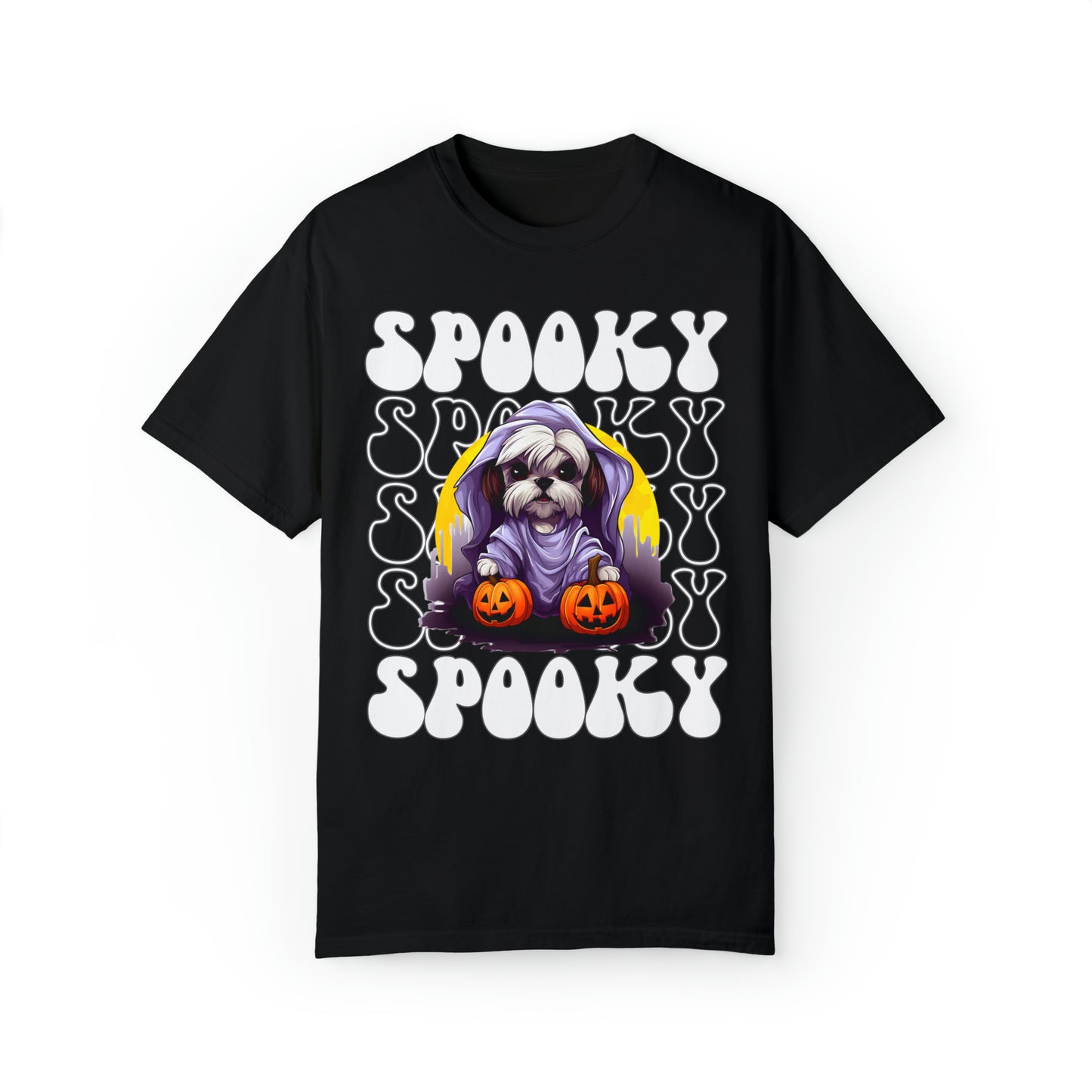 Shih Tzu Halloween Shirt, Spooky Season Shih Tzu Top For Women, Shih Tzu Ghost Spooky Season t-shirt, Shih Tzu Lover Halloween