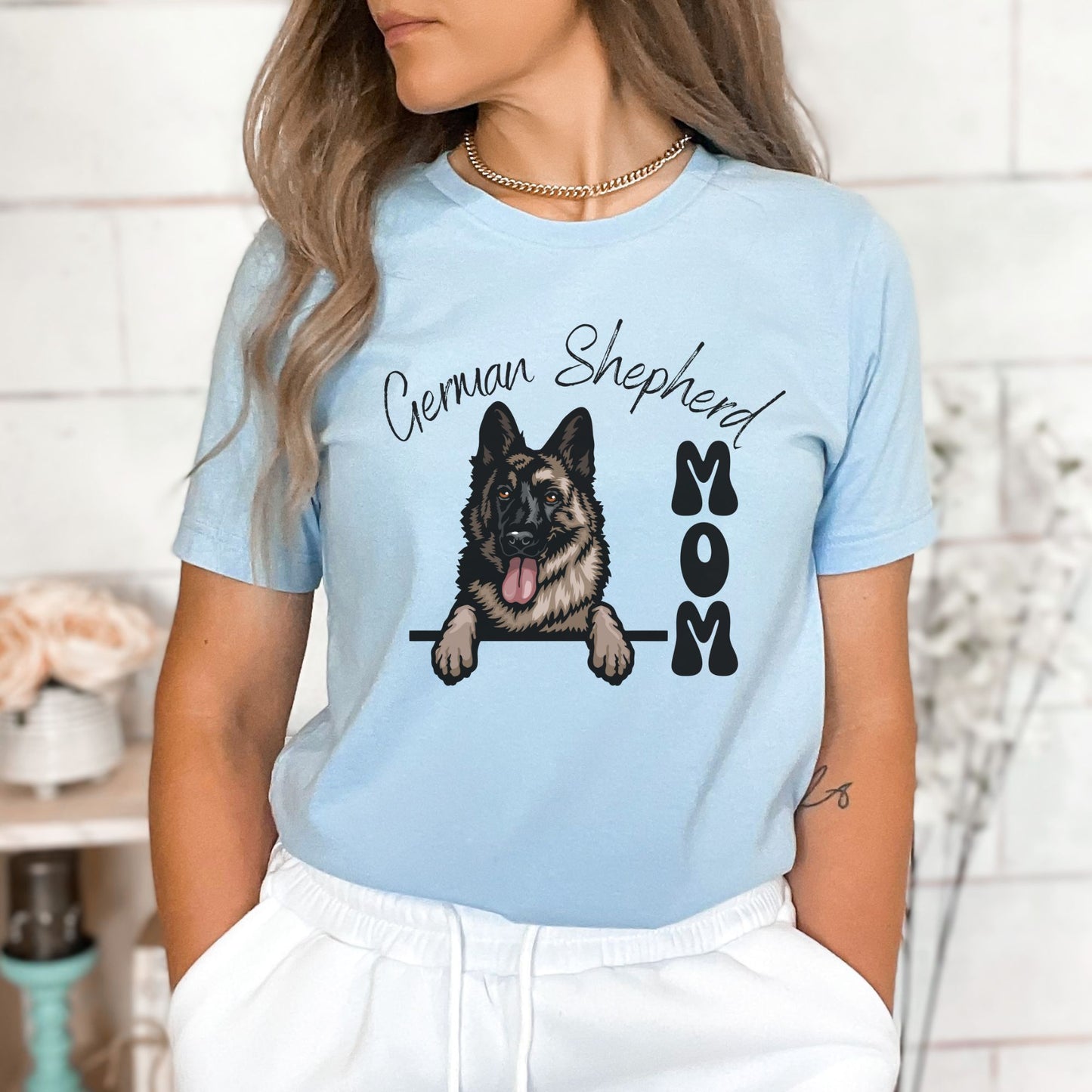German Shepherd Mom Shirt Shepherd Dog Mama Gift Black and Tan German Shepherd Dog Tee, Cute Shepherd Puppy, Dog Mom t-shirt, Shepherd Lover