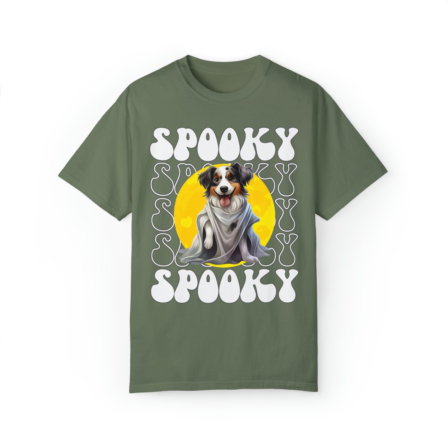 Australian Shepherd Halloween Shirt, Spooky Season Aussie Top For Women, Aussie Ghost Spooky Season t-shirt, Aussie Halloween Ghost