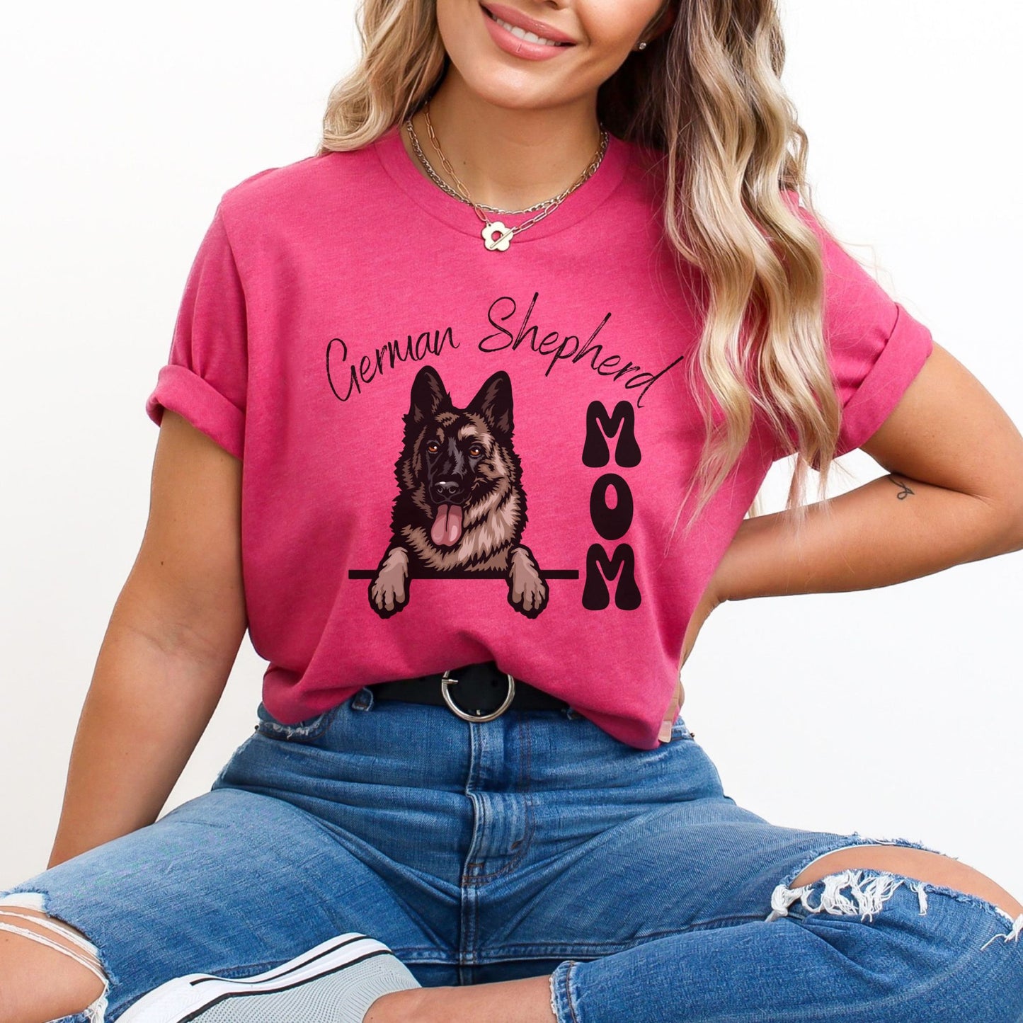 German Shepherd Mom Shirt Shepherd Dog Mama Gift Black and Tan German Shepherd Dog Tee, Cute Shepherd Puppy, Dog Mom t-shirt, Shepherd Lover