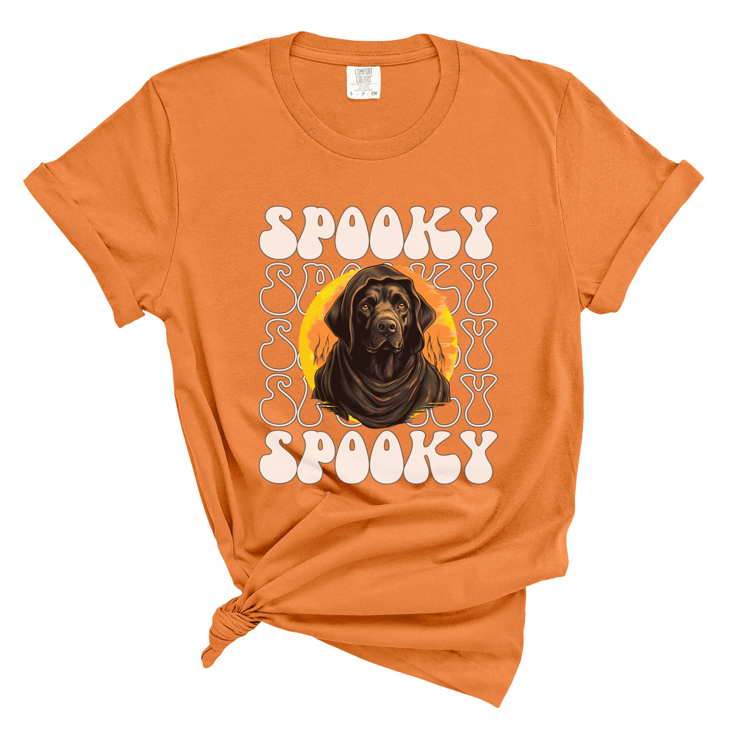 Labrador Retriever Halloween Shirt, Spooky Season Black Lab Top For Women, Black Lab Ghost Spooky Season t-shirt, Lab Dog Halloween Ghost