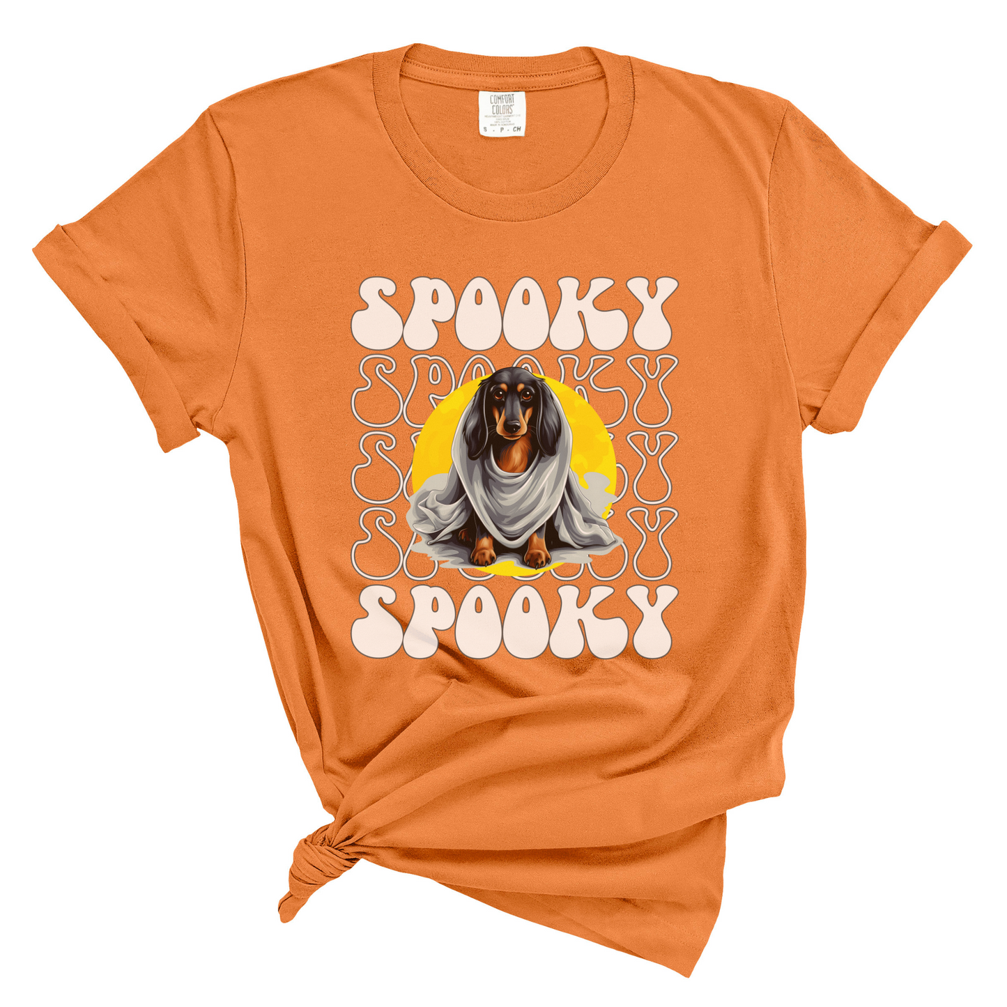 Dachshund Halloween Shirt, Spooky Season Doxie Top For Women, Dachshund Ghost Spooky Season t-shirt, Doxie Halloween Ghost