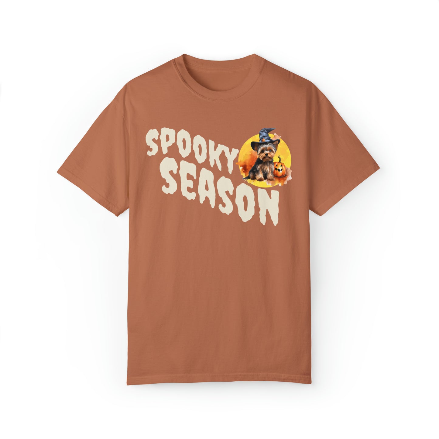 Halloween Yorkie Pumpkin Shirt, Yorkshire Terrier Jack O Lantern Top For Women, Yorkie Spooky Season t-shirt, Yorkshire Terrier Mama