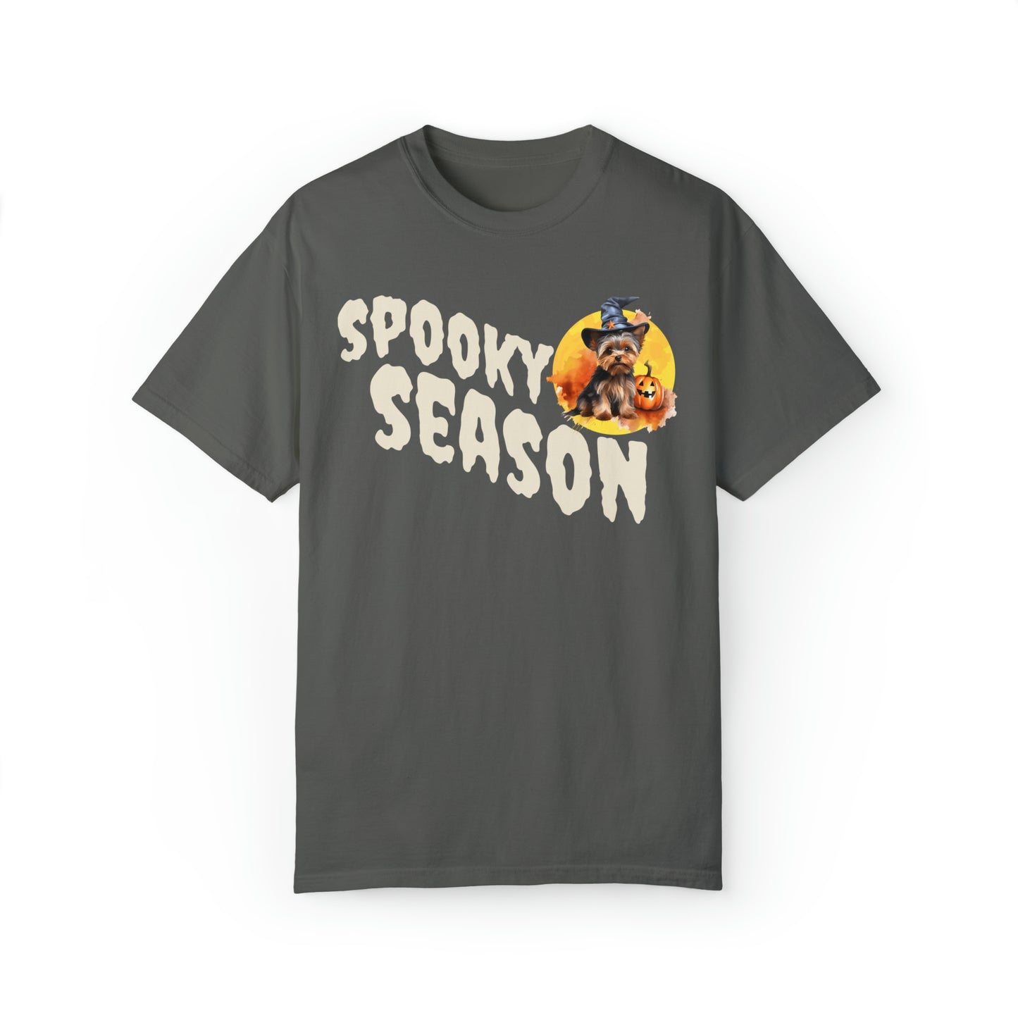 Halloween Yorkie Pumpkin Shirt, Yorkshire Terrier Jack O Lantern Top For Women, Yorkie Spooky Season t-shirt, Yorkshire Terrier Mama