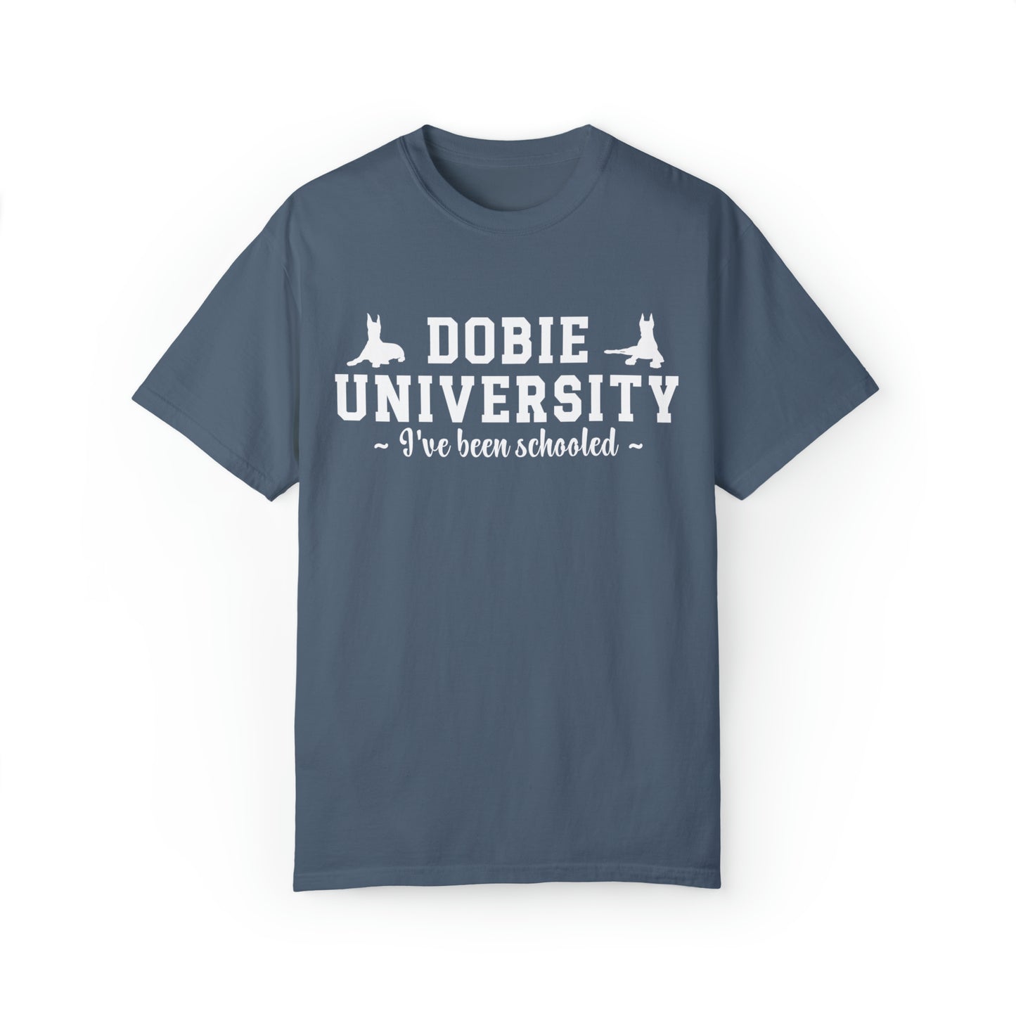 Funny Dobie University Shirt, Doberman Pincher Top For Women, Dobie Lover t-shirt, Dobie Mama, Doberman Pincher Mom Gift