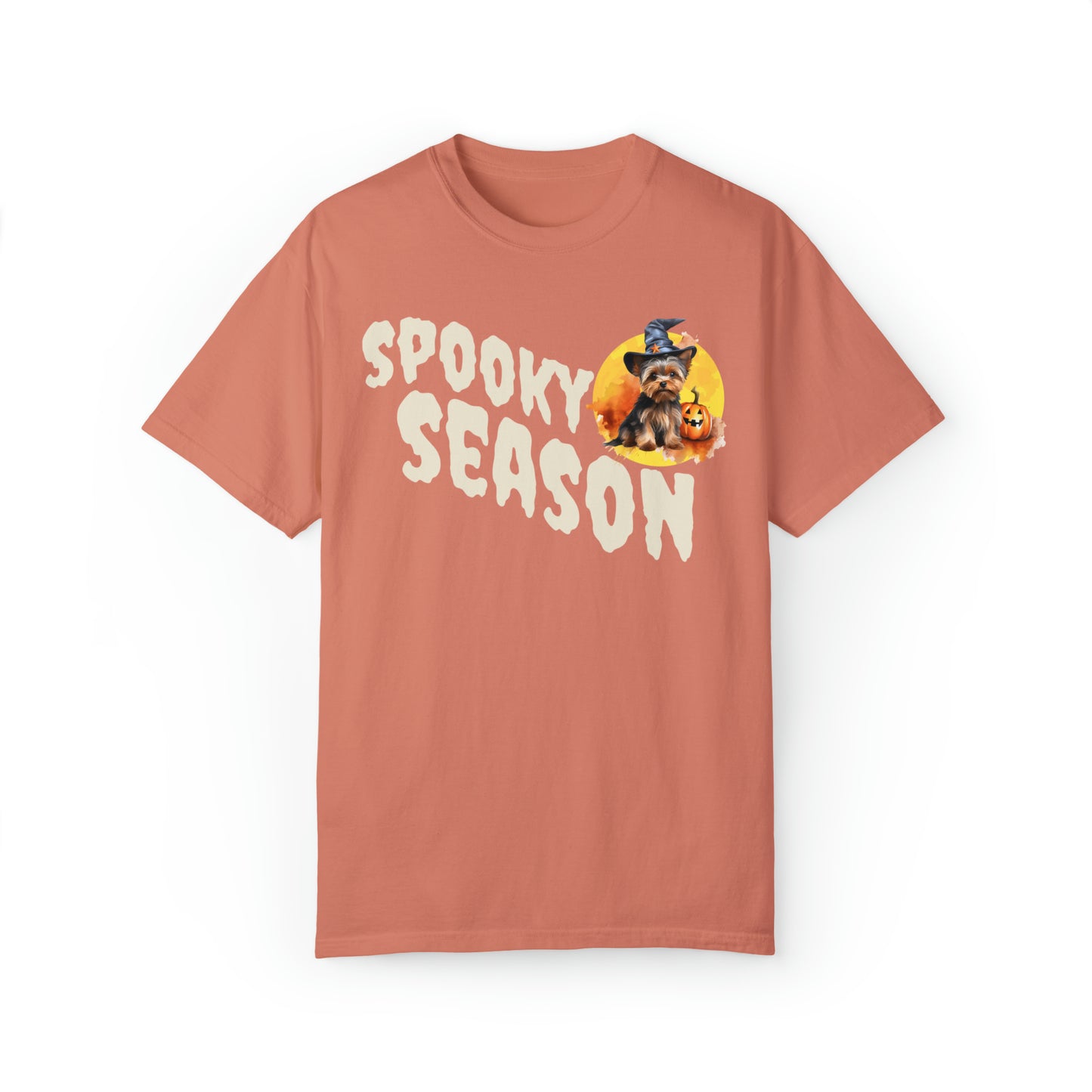 Halloween Yorkie Pumpkin Shirt, Yorkshire Terrier Jack O Lantern Top For Women, Yorkie Spooky Season t-shirt, Yorkshire Terrier Mama