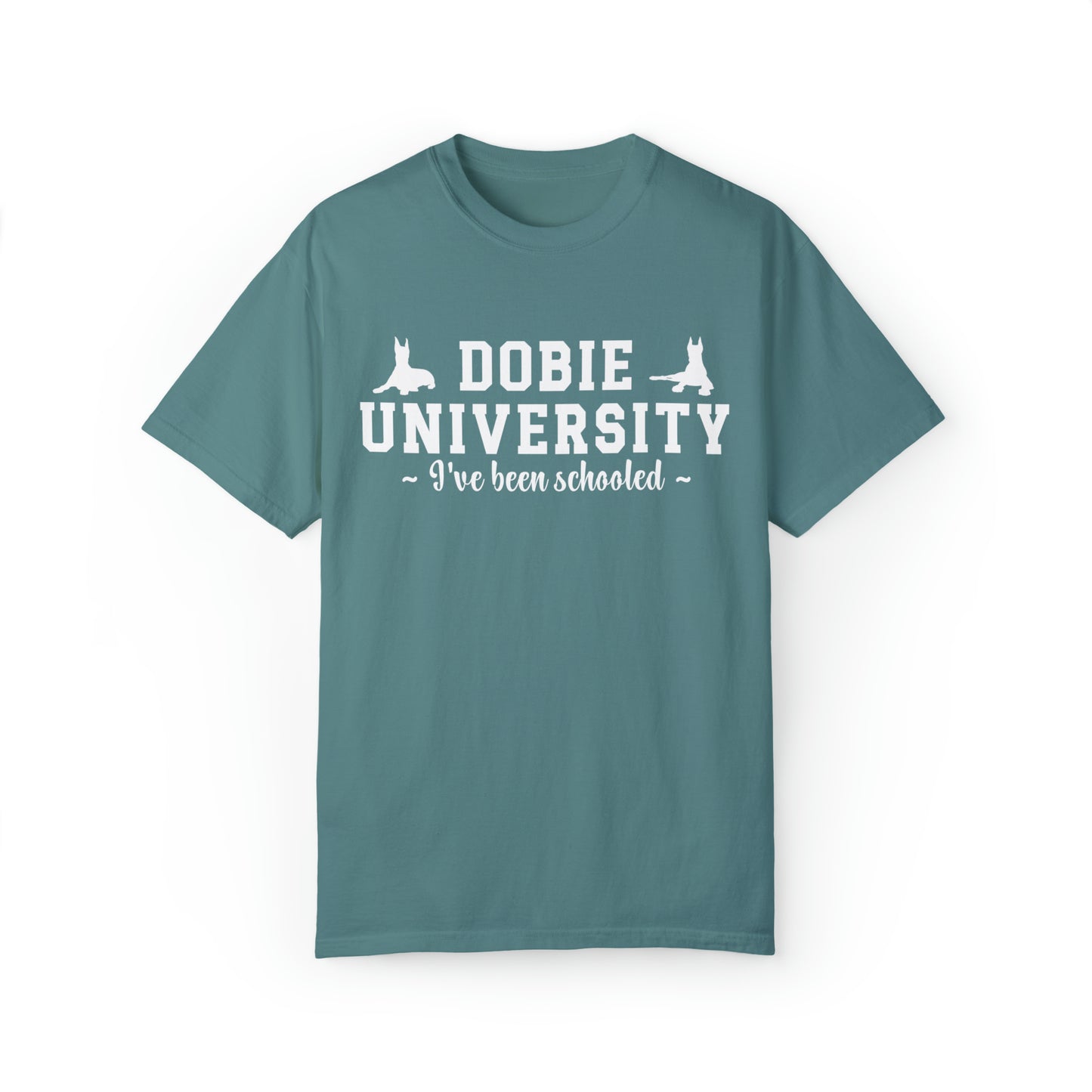 Funny Dobie University Shirt, Doberman Pincher Top For Women, Dobie Lover t-shirt, Dobie Mama, Doberman Pincher Mom Gift