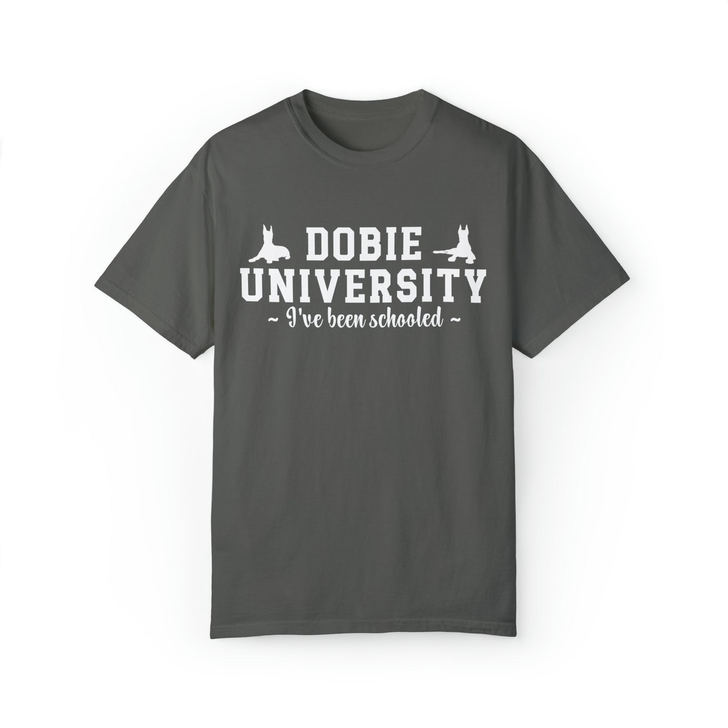 Funny Dobie University Shirt, Doberman Pincher Top For Women, Dobie Lover t-shirt, Dobie Mama, Doberman Pincher Mom Gift