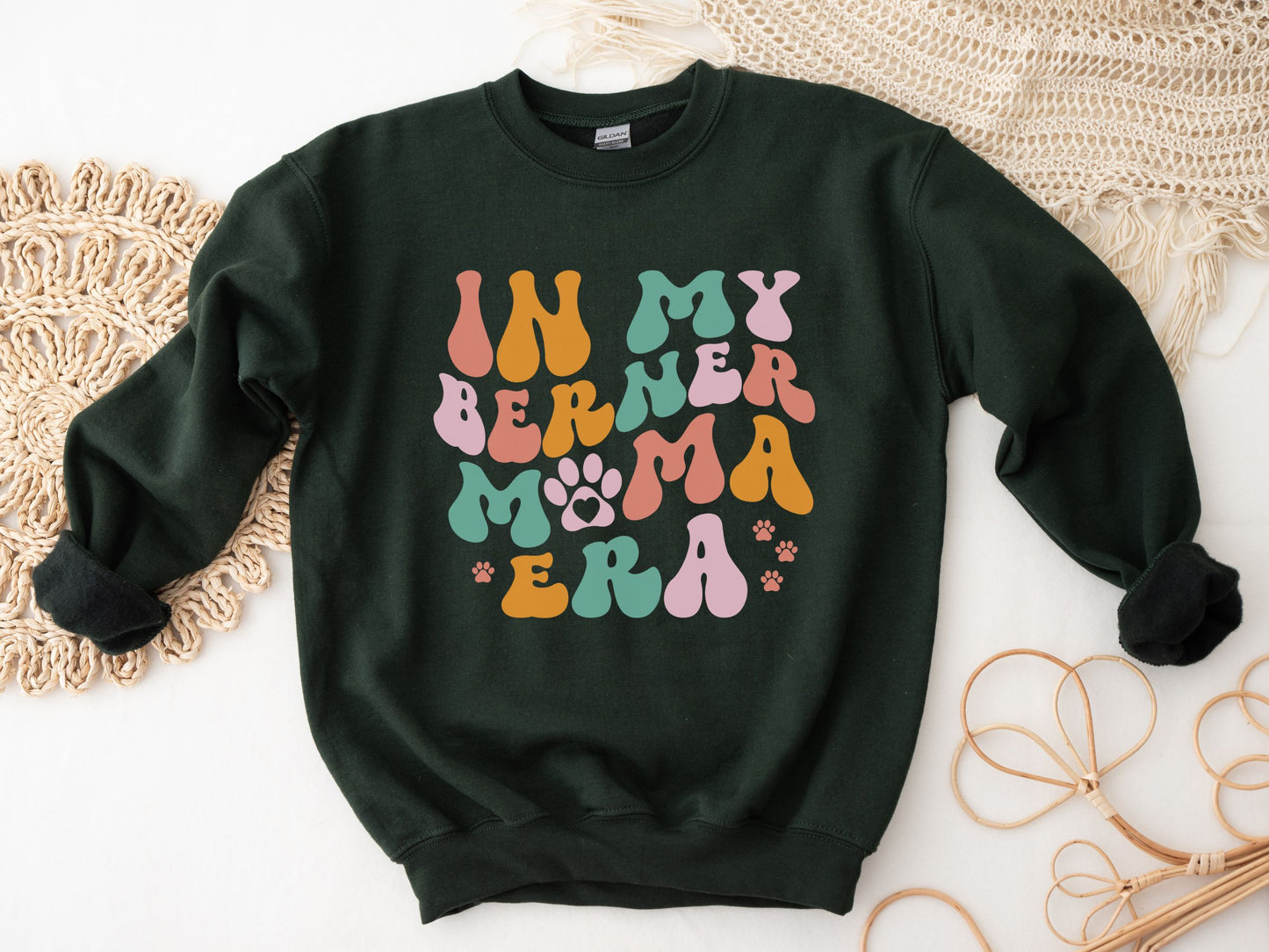 Bernese Mountain Dog Mama Era Crewneck Sweatshirt, Berner Mom Sweatshirt, Berner Mama Era Shirt, Bernese Mountain Dog Mama Gift