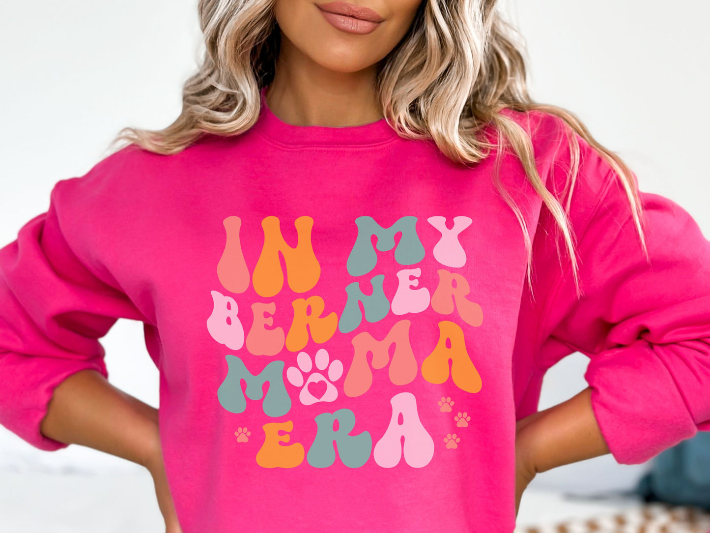 Bernese Mountain Dog Mama Era Crewneck Sweatshirt, Berner Mom Sweatshirt, Berner Mama Era Shirt, Bernese Mountain Dog Mama Gift