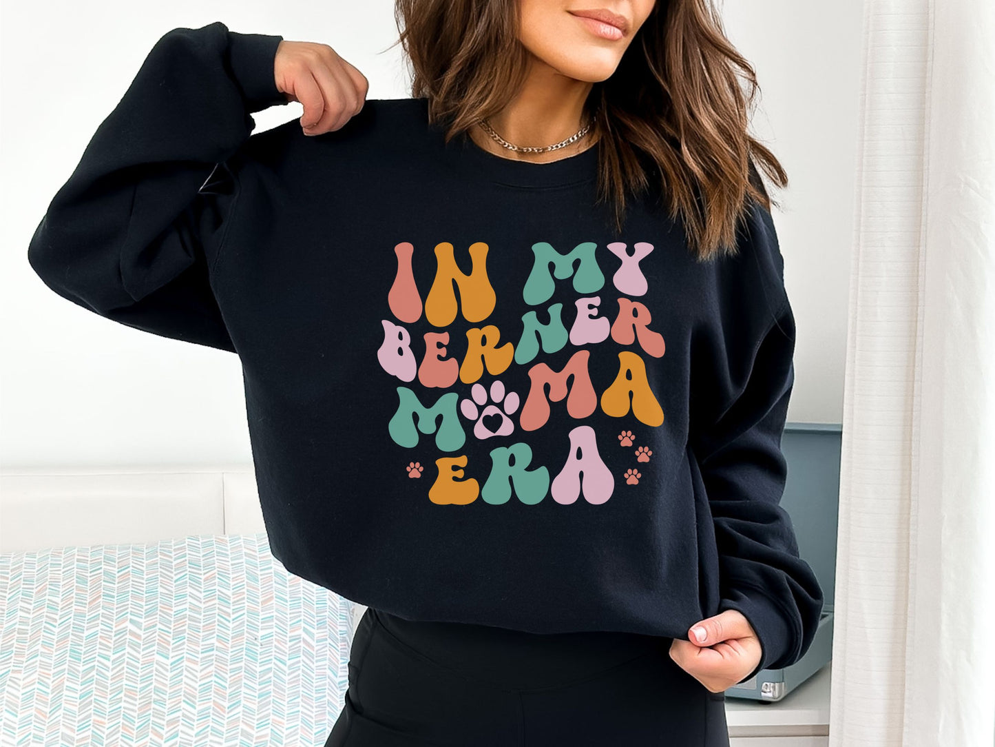 Bernese Mountain Dog Mama Era Crewneck Sweatshirt, Berner Mom Sweatshirt, Berner Mama Era Shirt, Bernese Mountain Dog Mama Gift