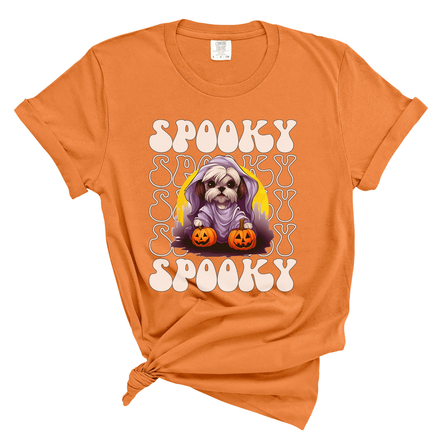 Shih Tzu Halloween Shirt, Spooky Season Shih Tzu Top For Women, Shih Tzu Ghost Spooky Season t-shirt, Shih Tzu Lover Halloween