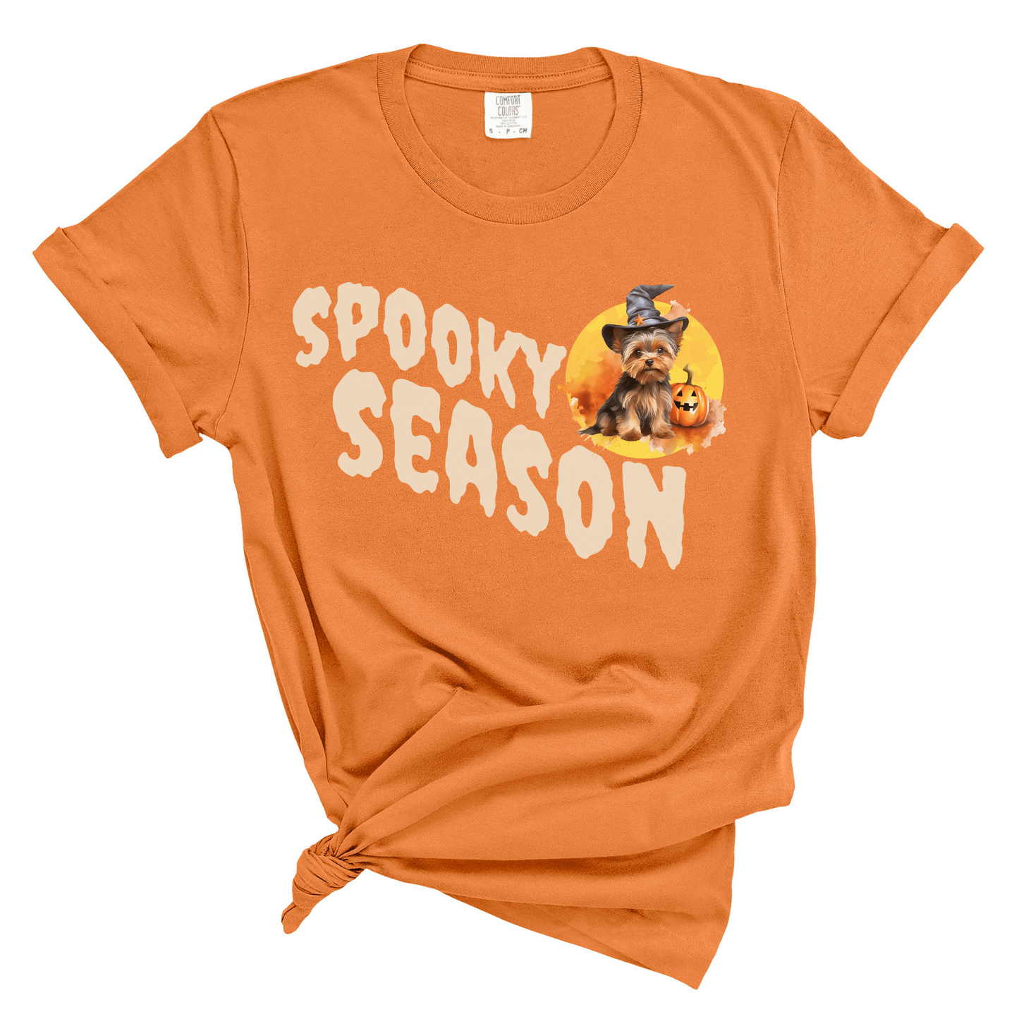 Halloween Yorkie Pumpkin Shirt, Yorkshire Terrier Jack O Lantern Top For Women, Yorkie Spooky Season t-shirt, Yorkshire Terrier Mama