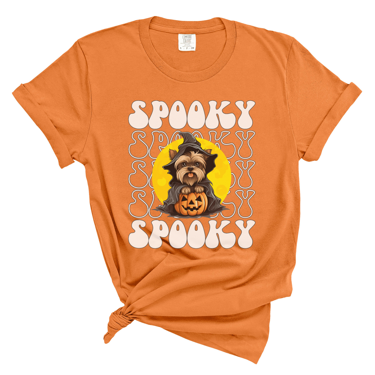 Yorkie Halloween Shirt, Spooky Season Yorkshire Terrier Top For Women, Yorkie Ghost Spooky Season t-shirt, Yorkshire Terror Halloween Ghost