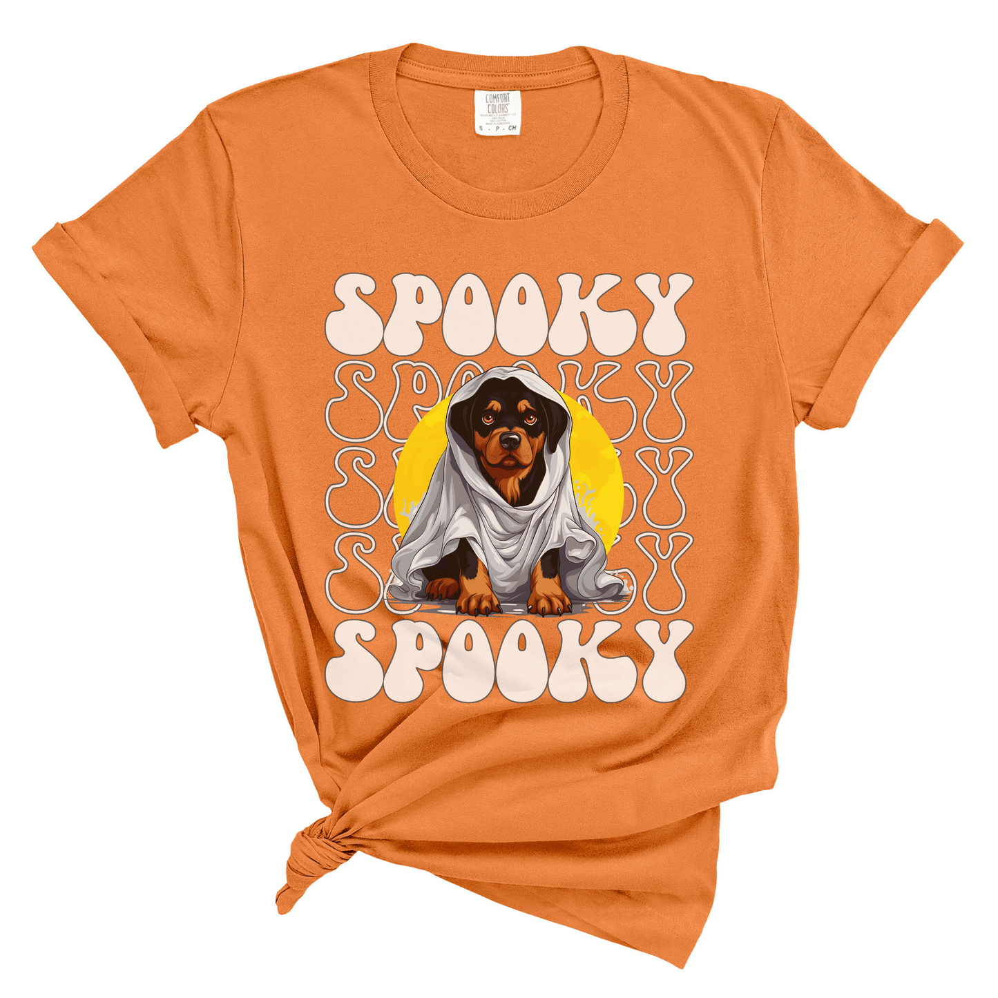 Rottweiler Halloween Shirt, Spooky Season Rottweiler Top For Women, Rottweiler Ghost Spooky Season t-shirt, Rottie Lover Halloween