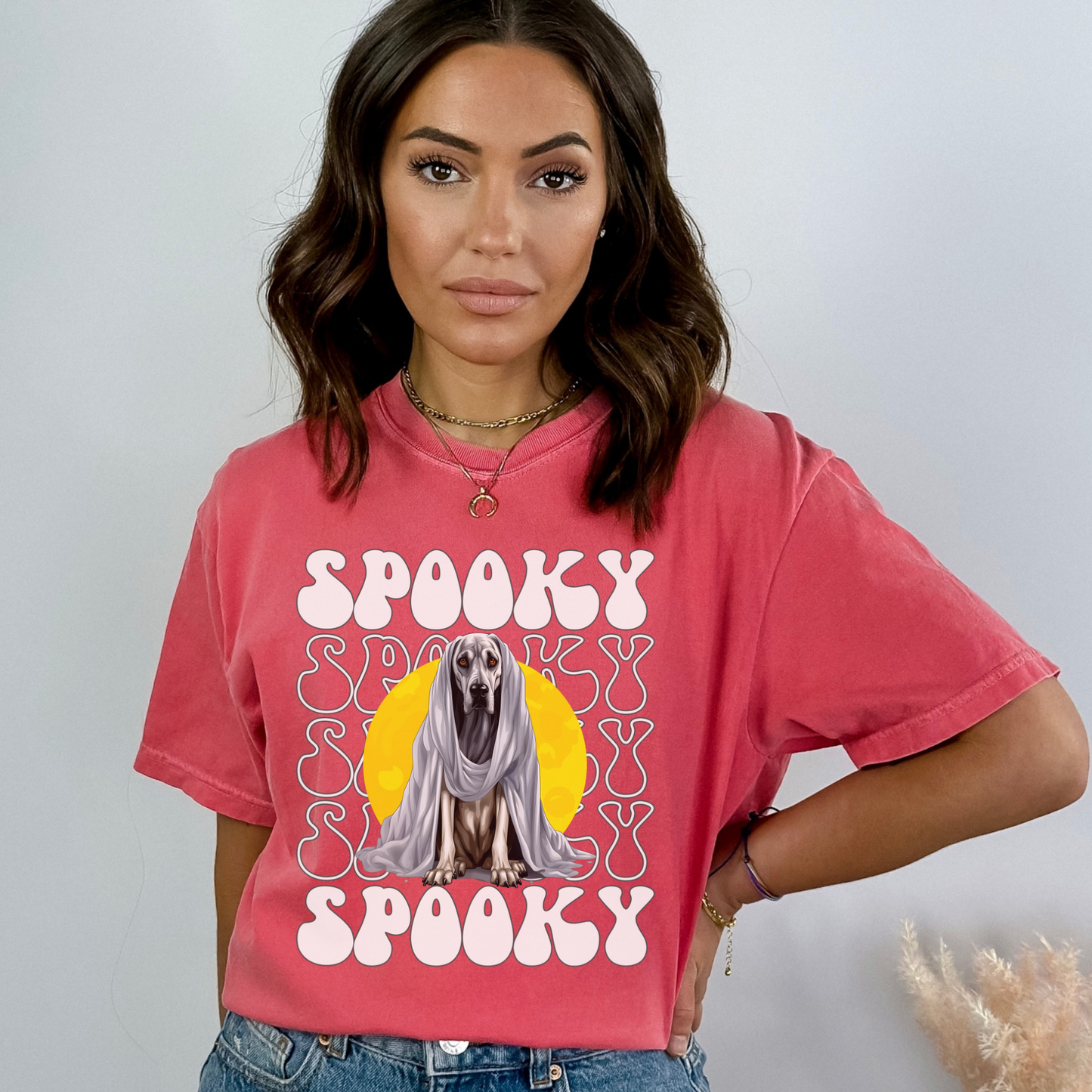 Great Dane Halloween Shirt, Spooky Season Great Dane Top For Women, Great Dane Ghost Spooky Season t-shirt, Great Dane Lover Halloween